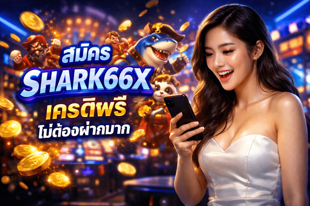 สมัคร SHARK66X เครดิตฟรี ไม่ต้องฝากมาก เล่นได้เงินจริง